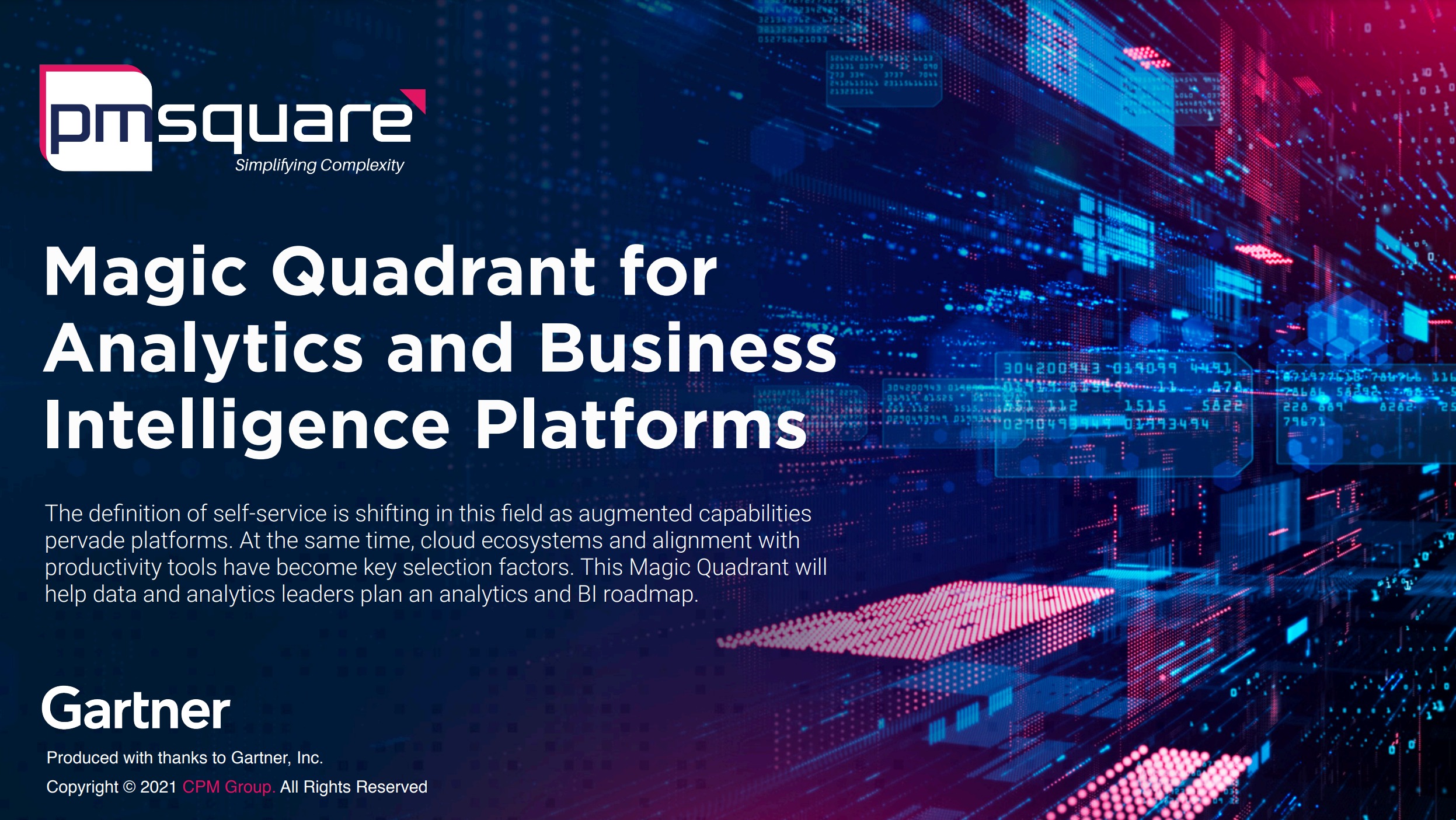 Magic quadrant for analytics